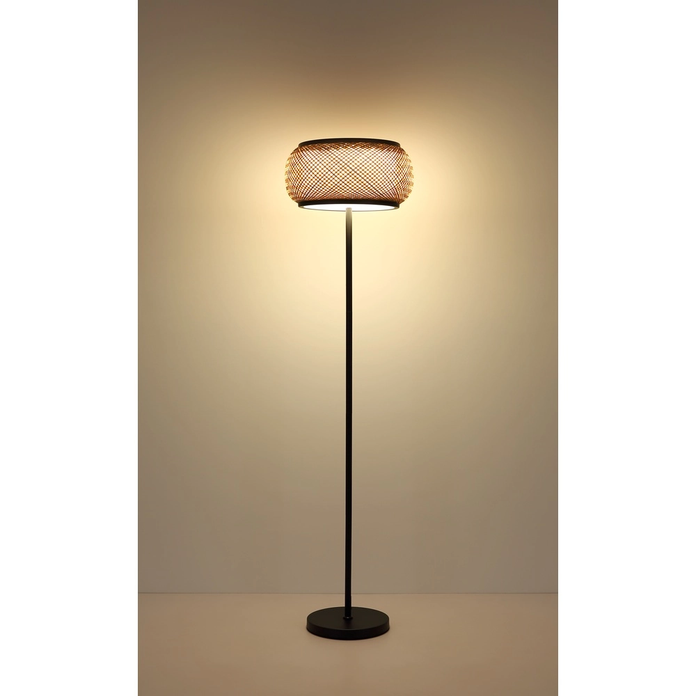 Floor lamp Bambora with bamboo Ø 38cm Globo 9007371569861