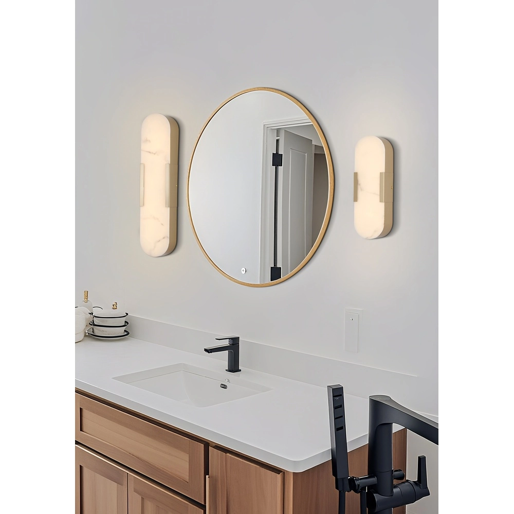 Wall lamp Opaline gold 35cm Searchlight 5053423300733