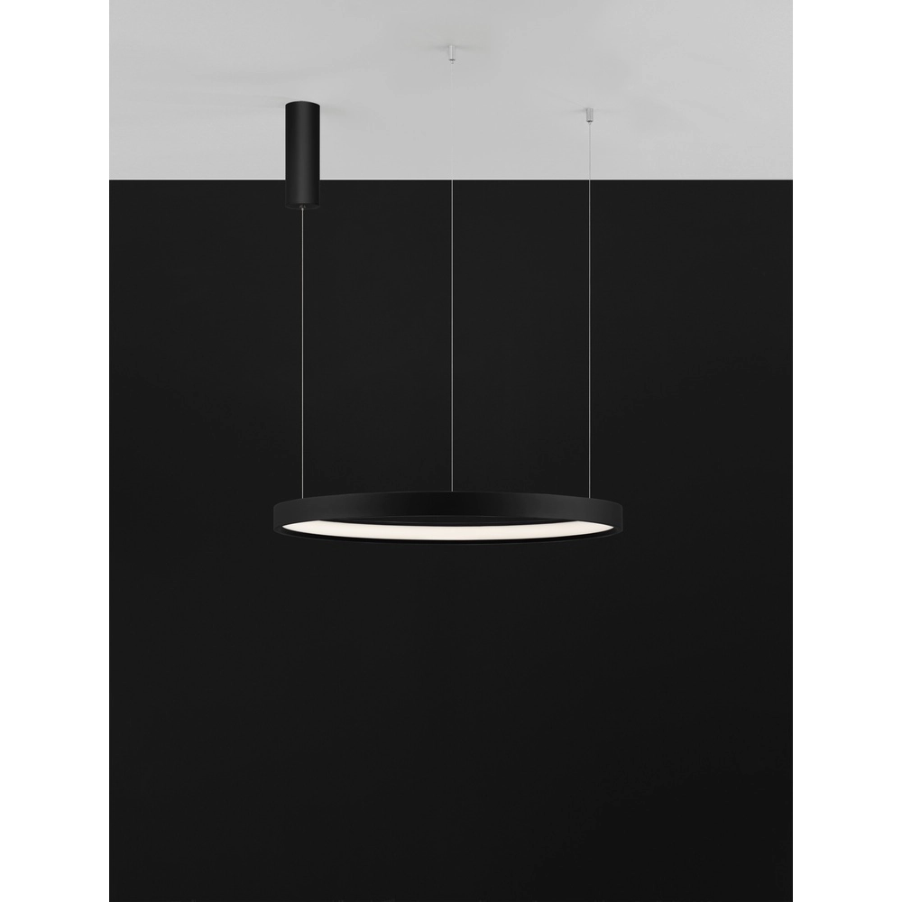 Round pendant lamp Perrine black Ø 60cm Lyora 5212017438416