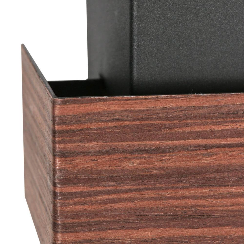 Wall lamp Muro black with wood S Steinhauer 8712746177749