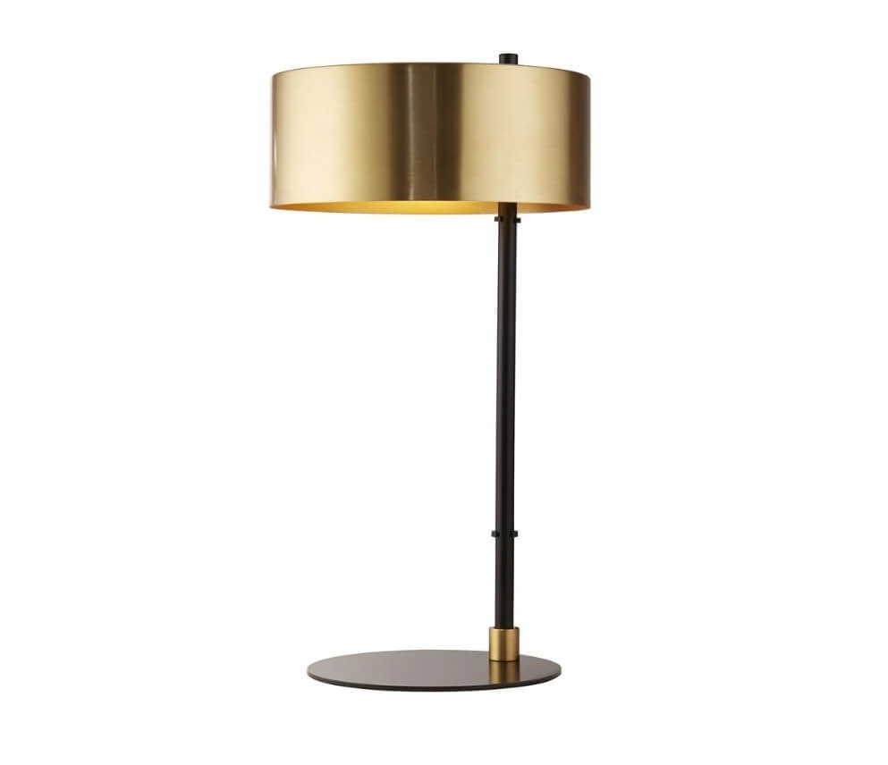 Black table lamp Knox Ø 25cm