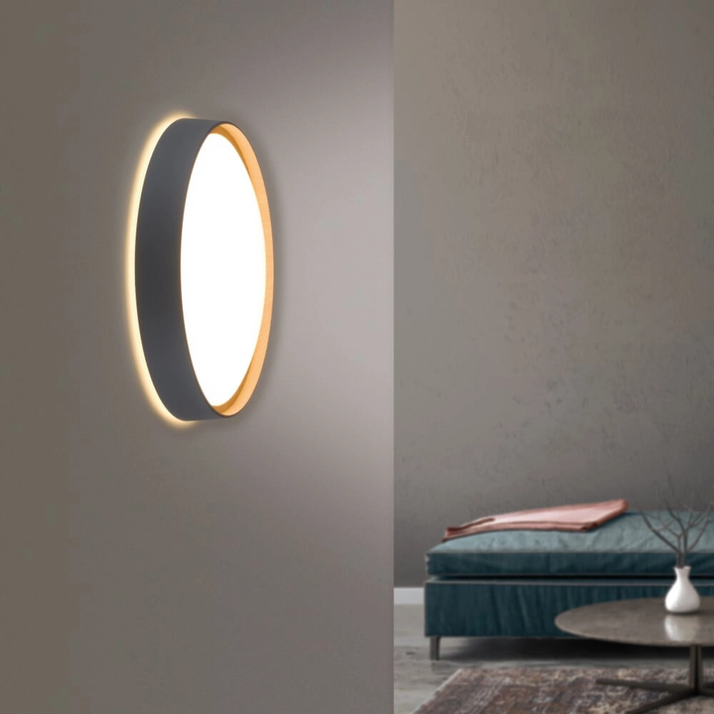 Round ceiling lamp Q-Emilia grey Paul Neuhaus 4012248366530