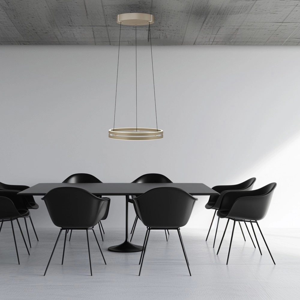 Office pendant lamp Pure E-Loop bronce - Ø 50cm Paul Neuhaus 4012248398357