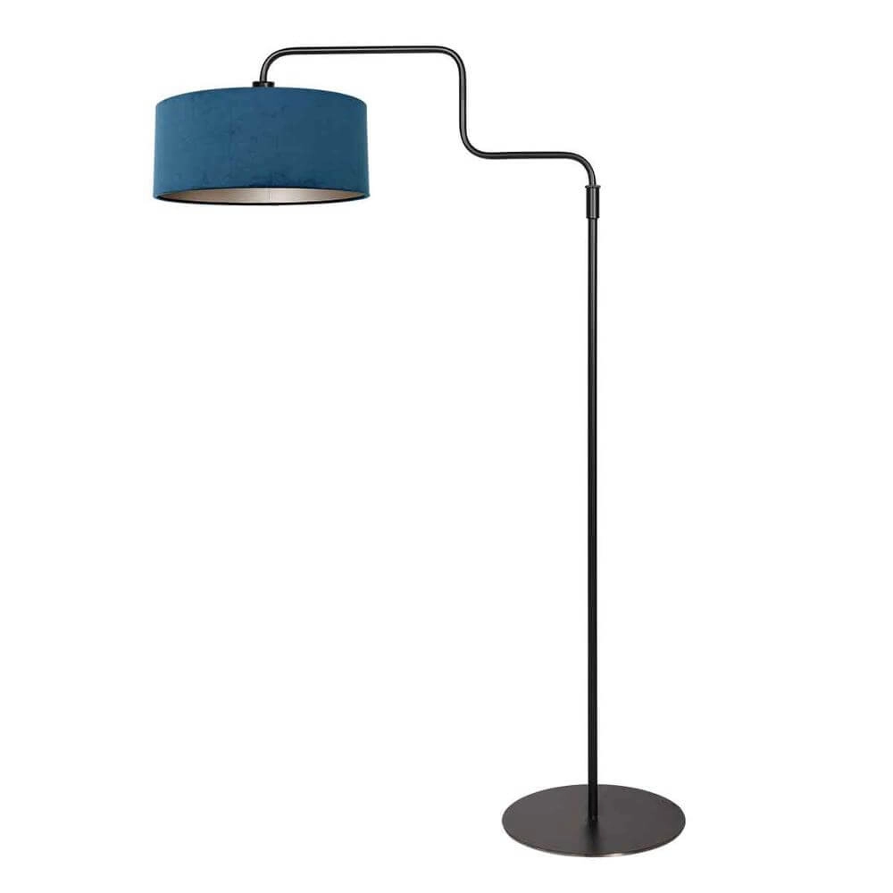 Floor lamp Bloeba black with blue hood Steinhauer 8712746177015