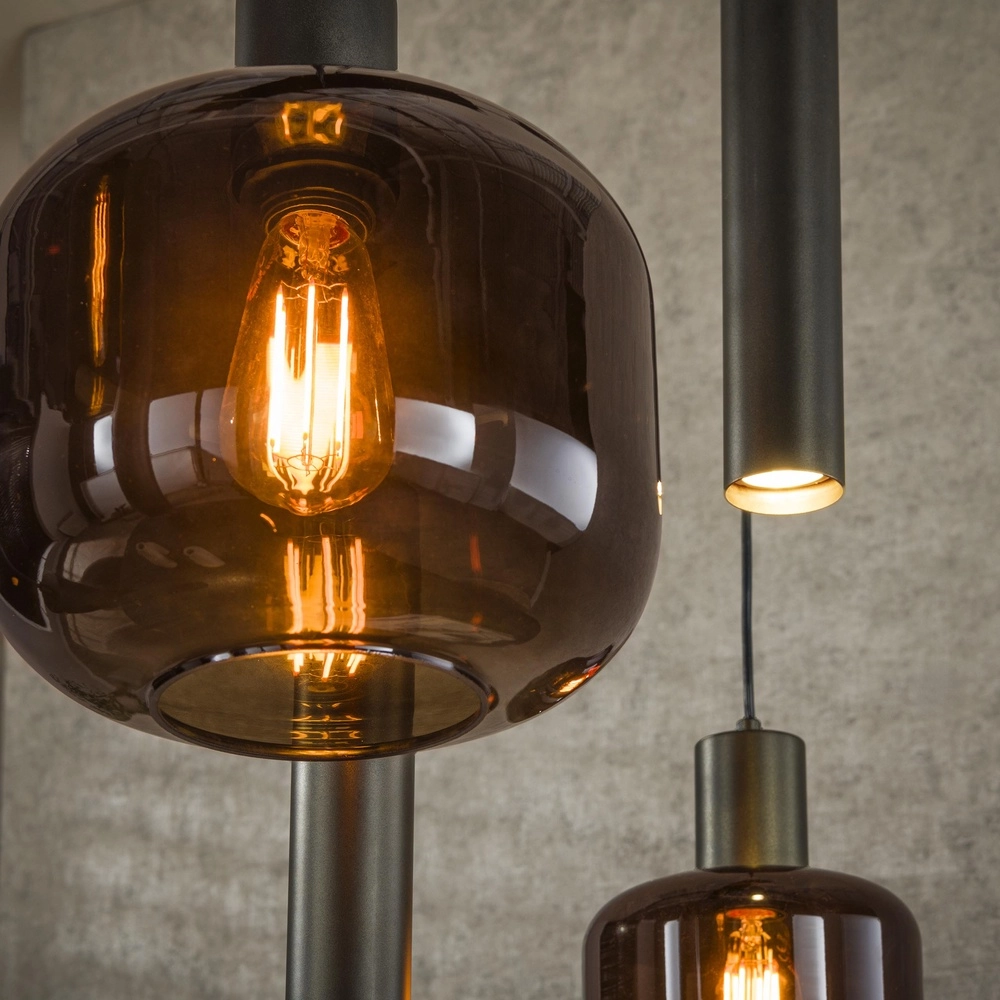 Pendant lamp Bronza Sienna brown - dark glass Lyora 8716803513433