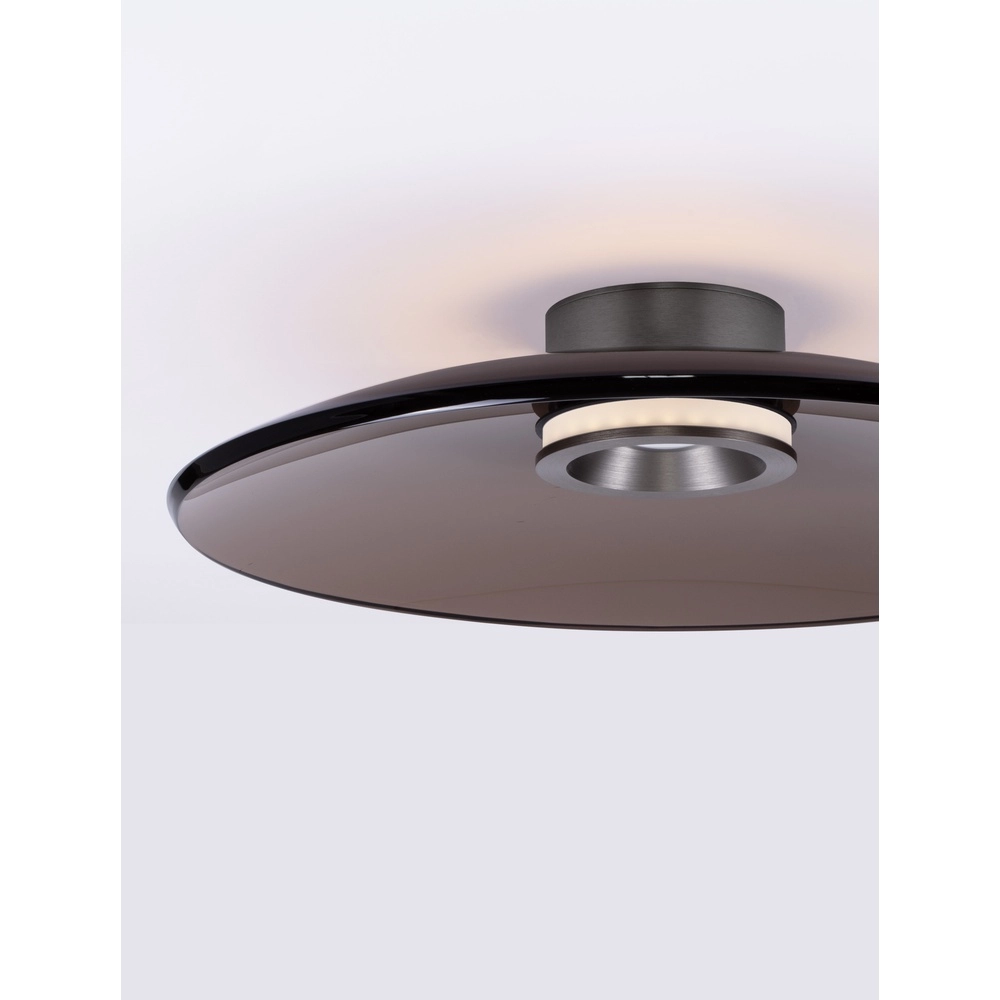 Ceiling lamp Esti brown glass Ø 50cm Lyora 5212017461834