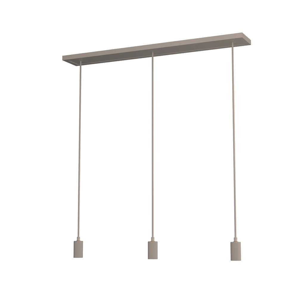 Sand brown pendant lamp Madox 3-light