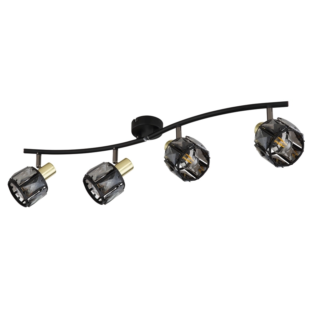 4-light ceiling lamp Indiana Black Globo 9007371443055