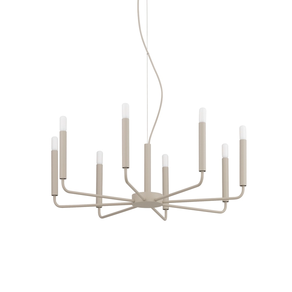 Modern chandelier Orto sand brown Ø 73cm