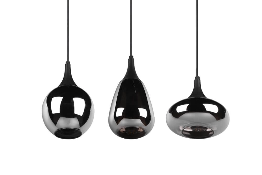 3-light hanging lamp Lumina with smoke glass Trio 4017807542271