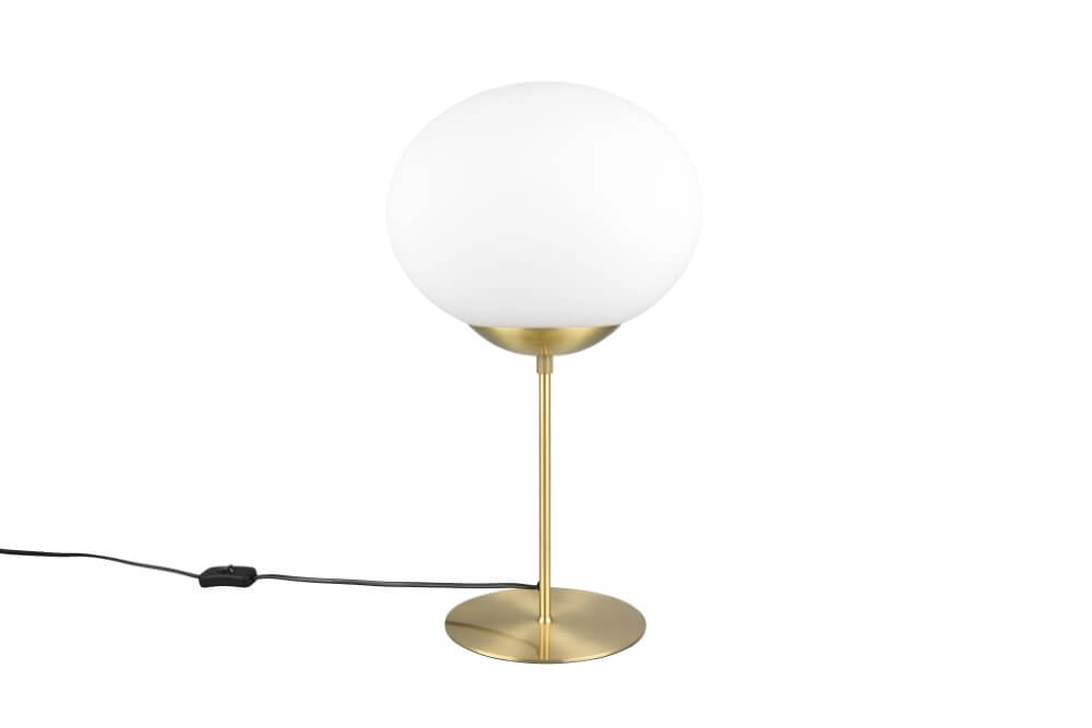 Table lamp Fomento Ø 30cm - brass with white glass Trio 4017807616170
