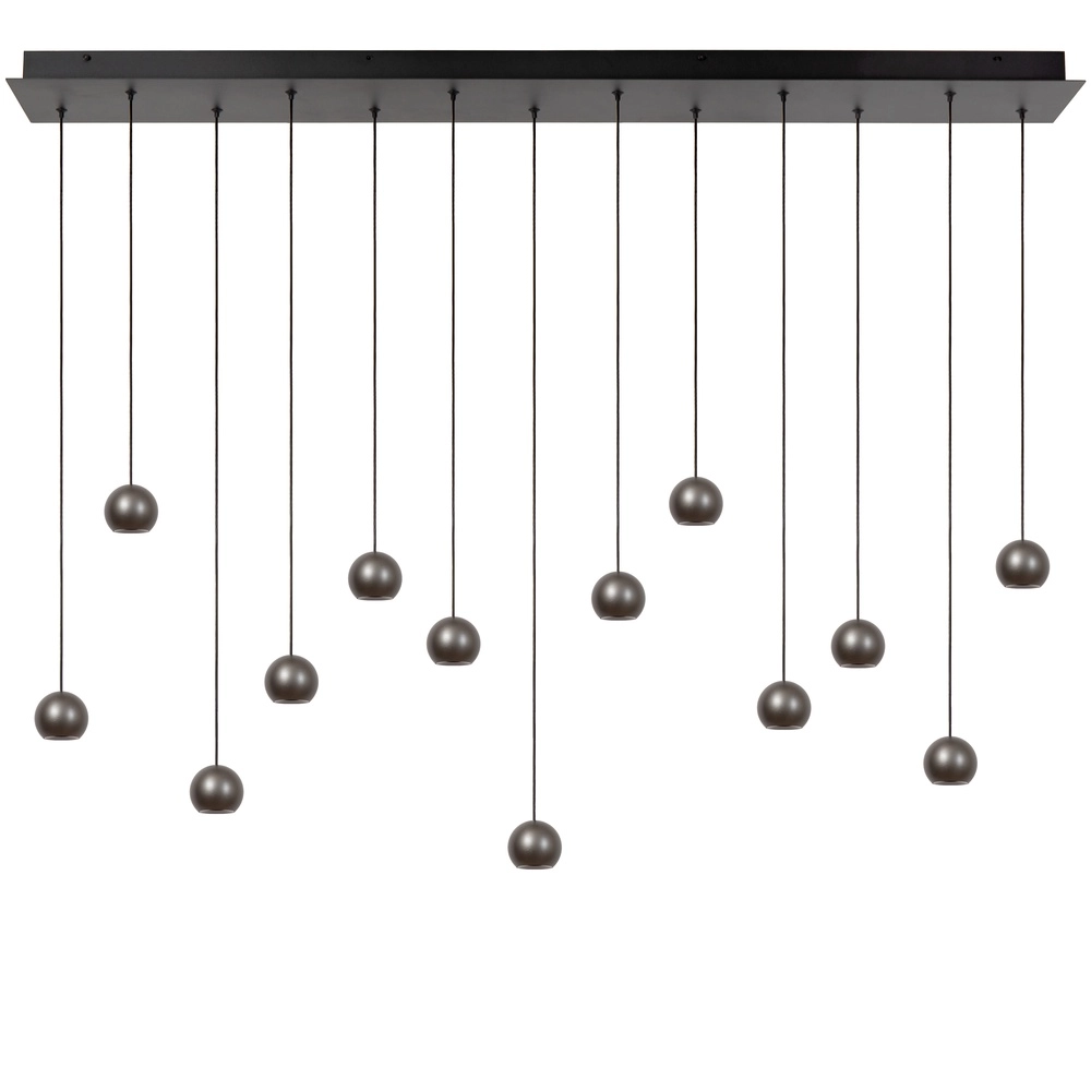 Design pendant lamp Montana 13-light grey Premium by Lucide 5411212680143