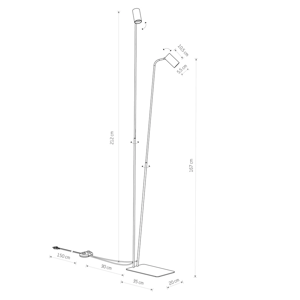 Floor lamp Mono sand brown Lyora 5903139125413