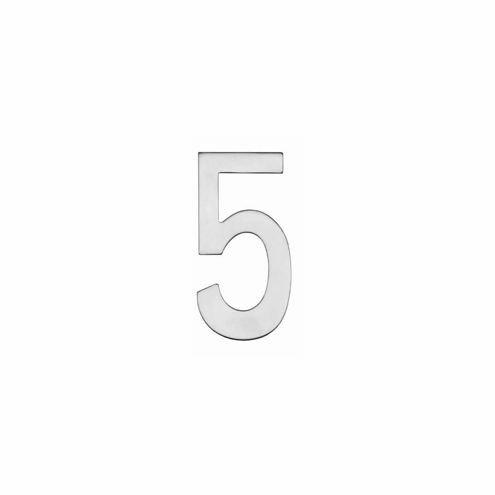 House number 5 Numbra 15cm stainless steel