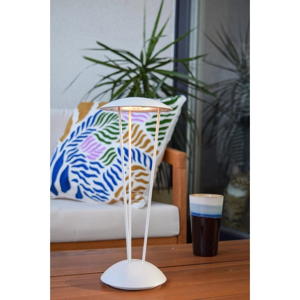 Design table lamp Renee white rechargeable Lucide 5411212272317