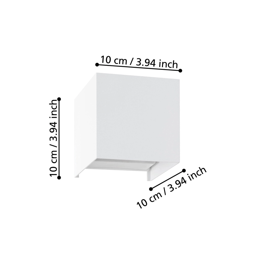 Led wall spot Valmontone Up & Down - White Eglo 9008606315970