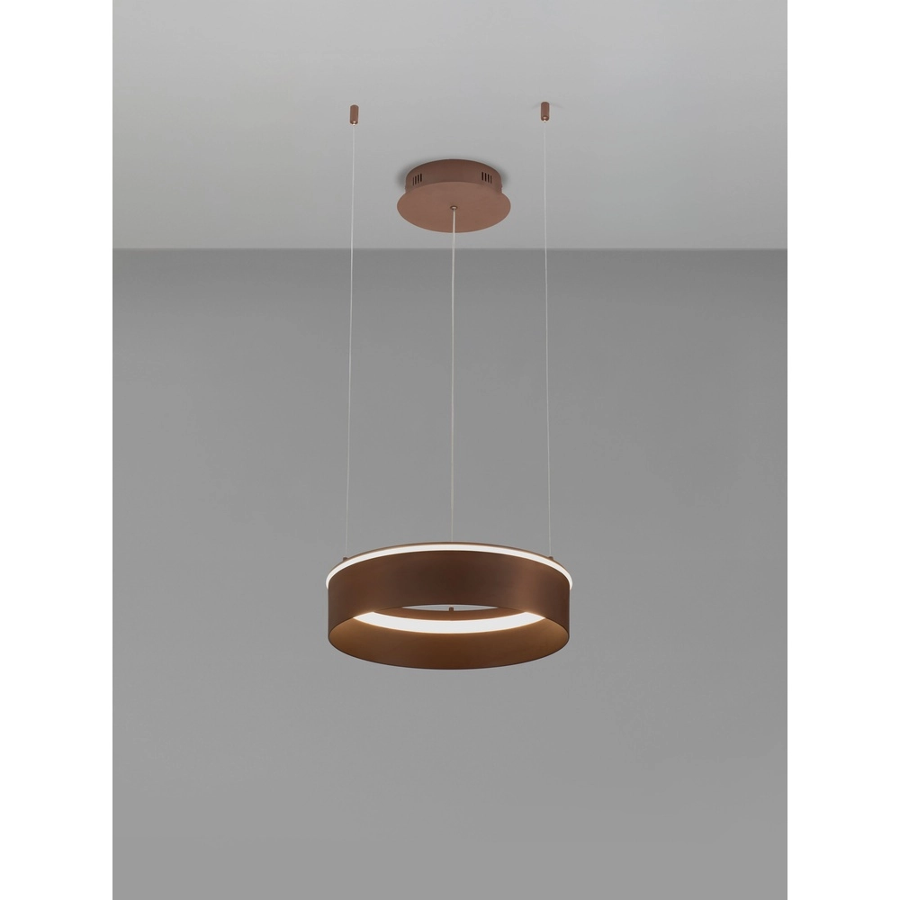 Modern pendant lamp Olivia brown Ø 40cm Lyora 5212017494238