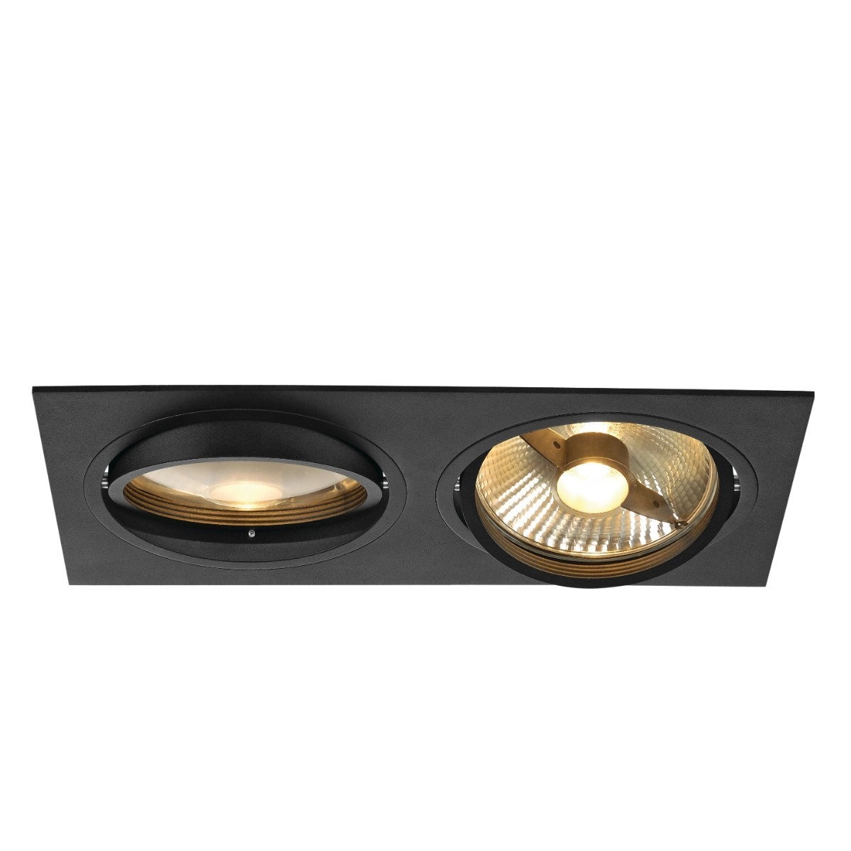 Downlight New Tria ES111 2-light black with clamp springs