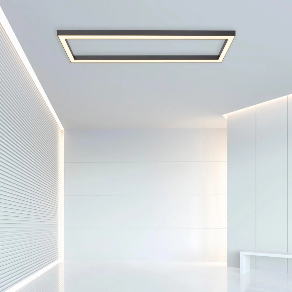 Rectangular ceiling lamp Pure Lines Square anthracite Paul Neuhaus 4012248357941