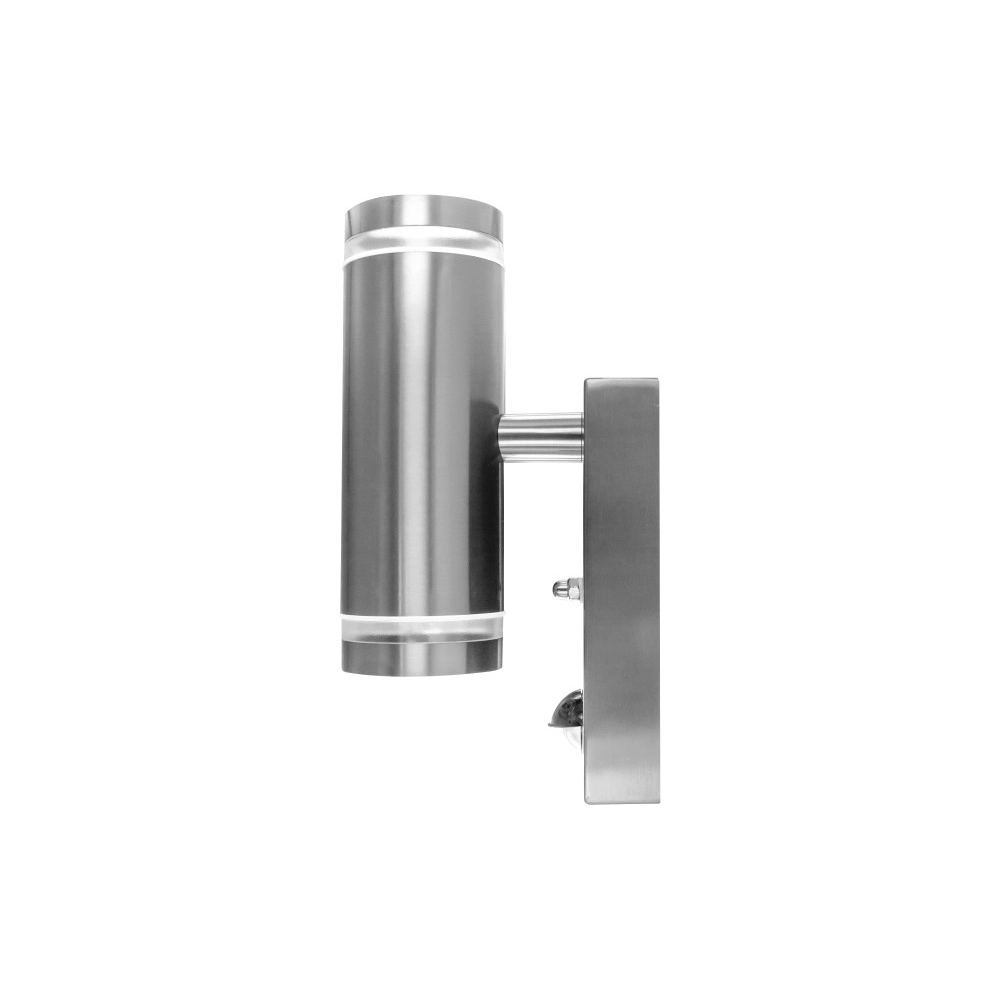 Double wall spotlight with sensor Opden Stainless steel - 2x GU10 Lyora 5055788285663