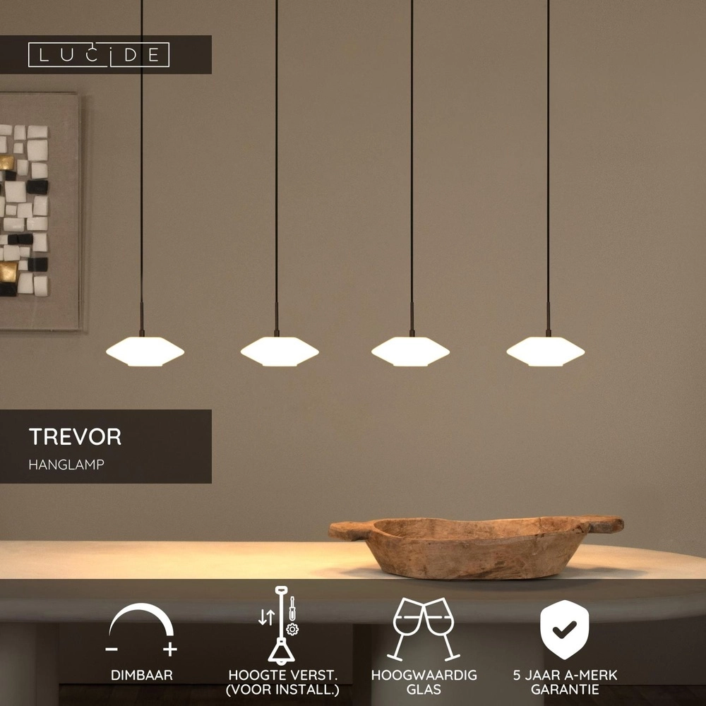 Pendant lamp Trevor Opal Lucide 5411212251145