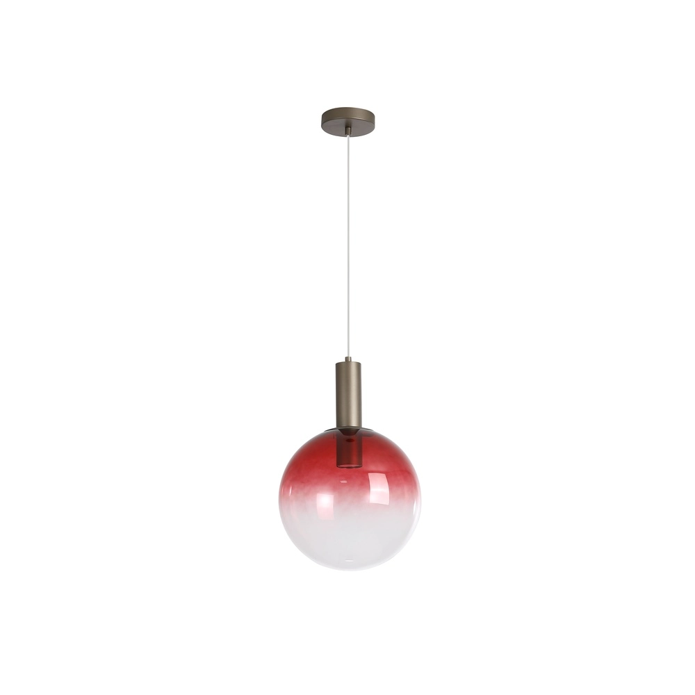 Design pendant lamp Ombre red glass Searchlight 5053423297835