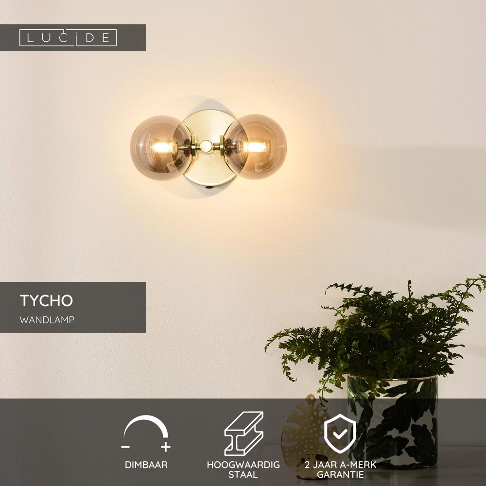 Wall lamp Tycho Gold Lucide 5411212450937