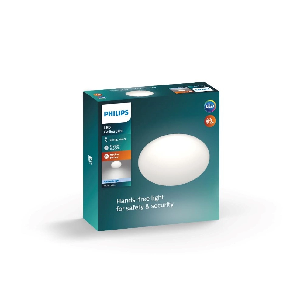Ø 26cm ceiling light Shan with motion sensor 4000K Philips 8718699680558