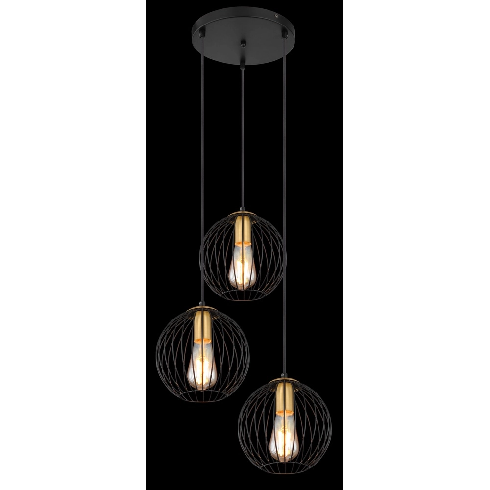 Black wire lamp Eusebius Design Globo 9007371419784