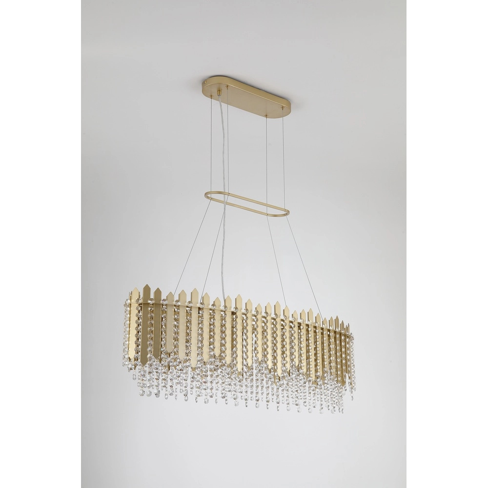 Pendant lamp Spear Gold Oval Searchlight 5053423304205