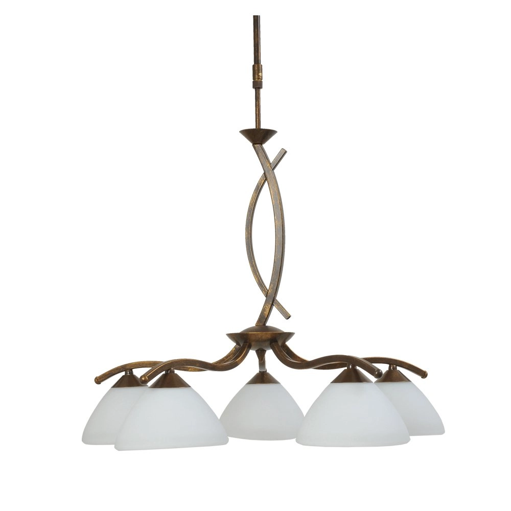 Pendant lamp Verona 1 5-light bronze brown