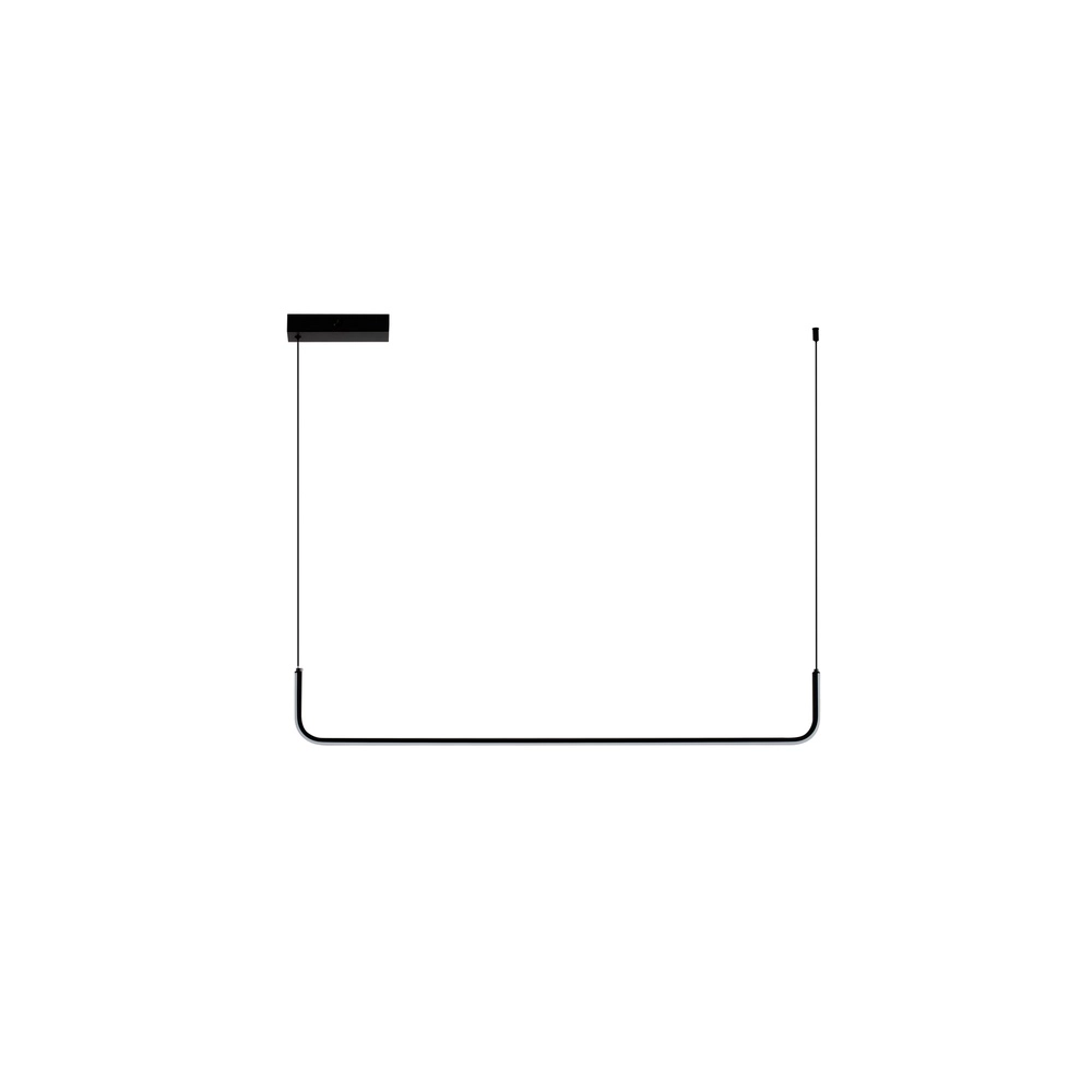 Sleek pendant lamp Strita black single Lyora 5212017455673