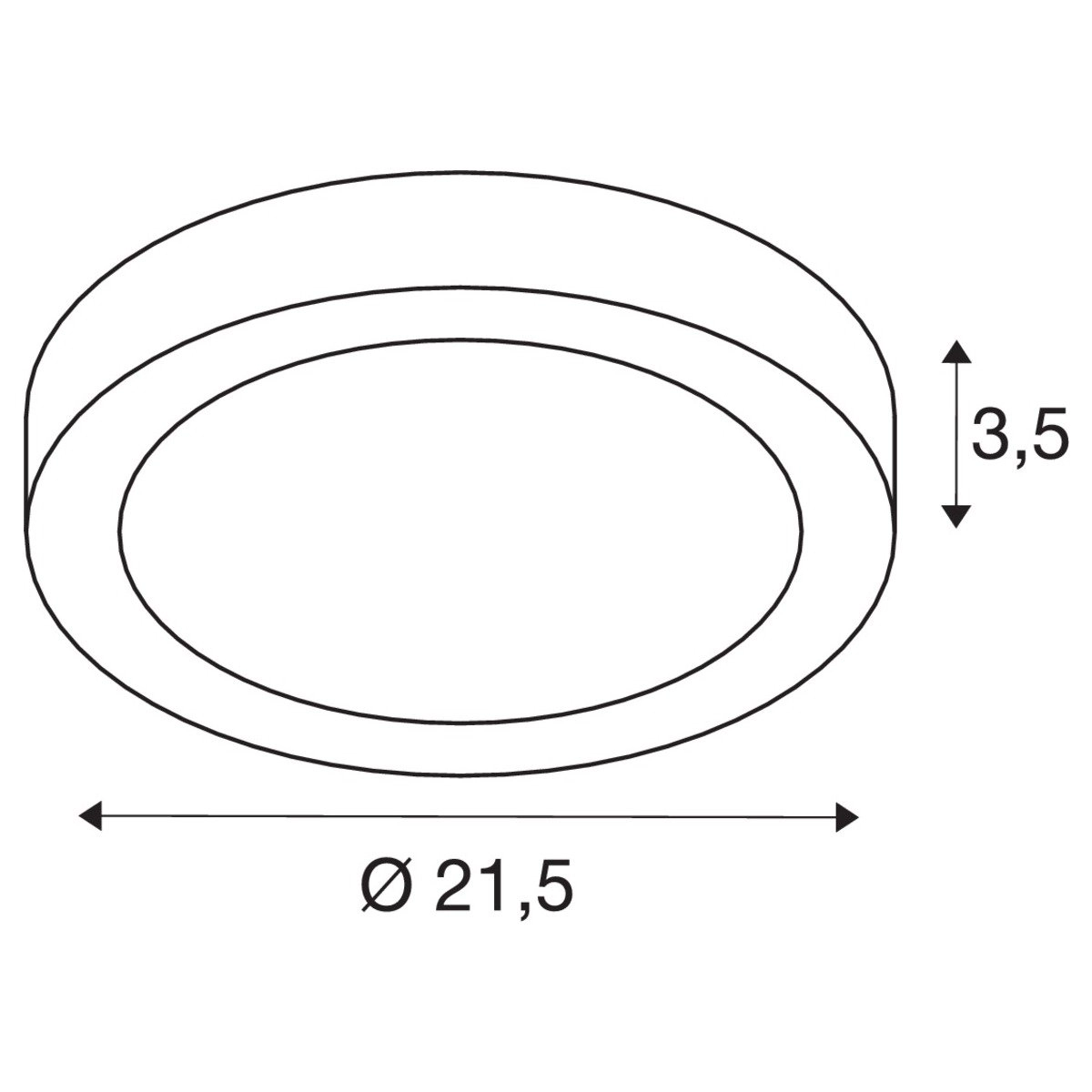 Ø 21.5cm Ceiling lamp Senser 4000K SLV 4024163248525