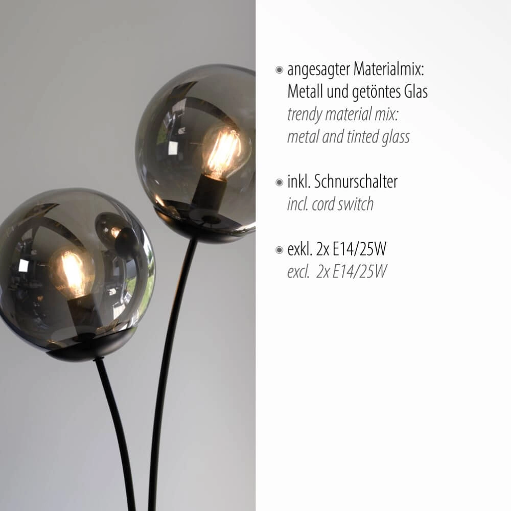 Table lamp Big Widow black Just Light 4043689988401