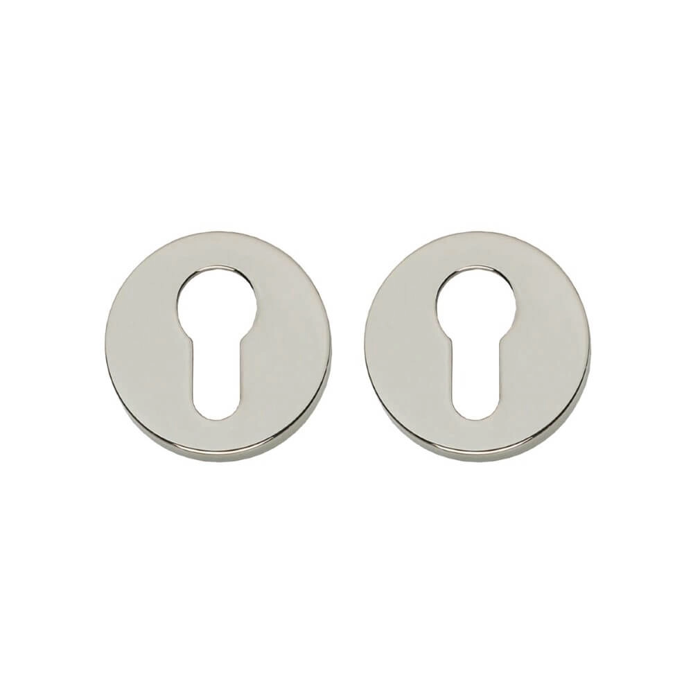 Set of 2 Cylinder Rosettes Tira round nickel concealed