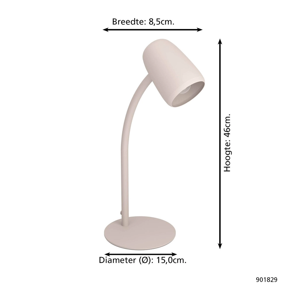 Table lamp Carlo sand brown Eglo 9008606357550