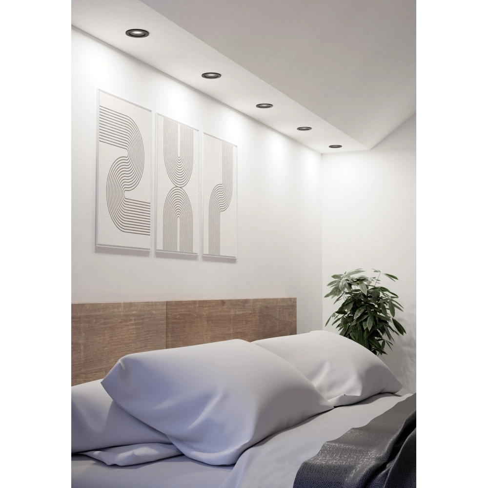 Recessed spotlight Barranco black Ø 9cm - 3-step CCT Eglo 9008606359400