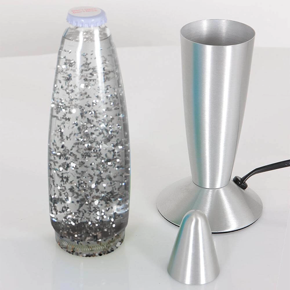 Lava lamp Volcan silver grey Steinhauer 8712746177640