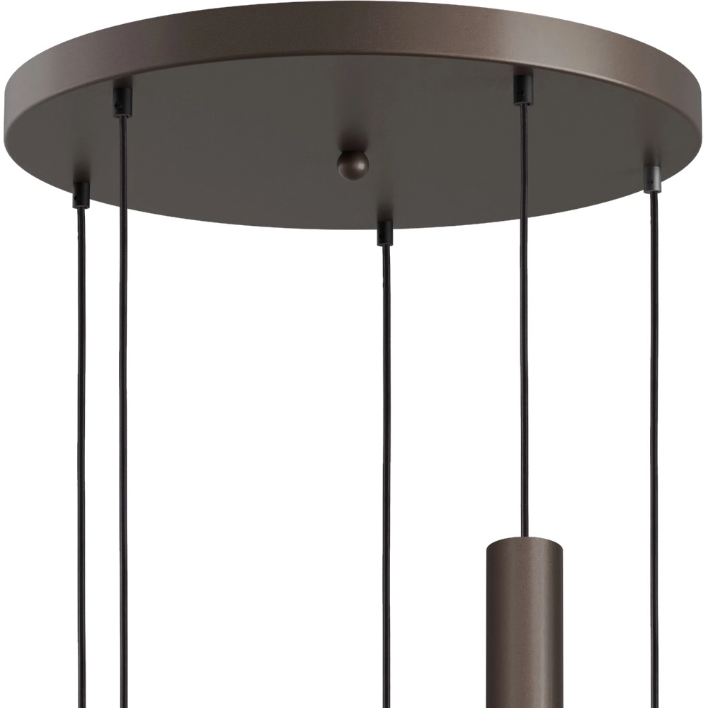 5-light pendant lamp Opera Ø 50cm cocoa Masterlight 8718121424316