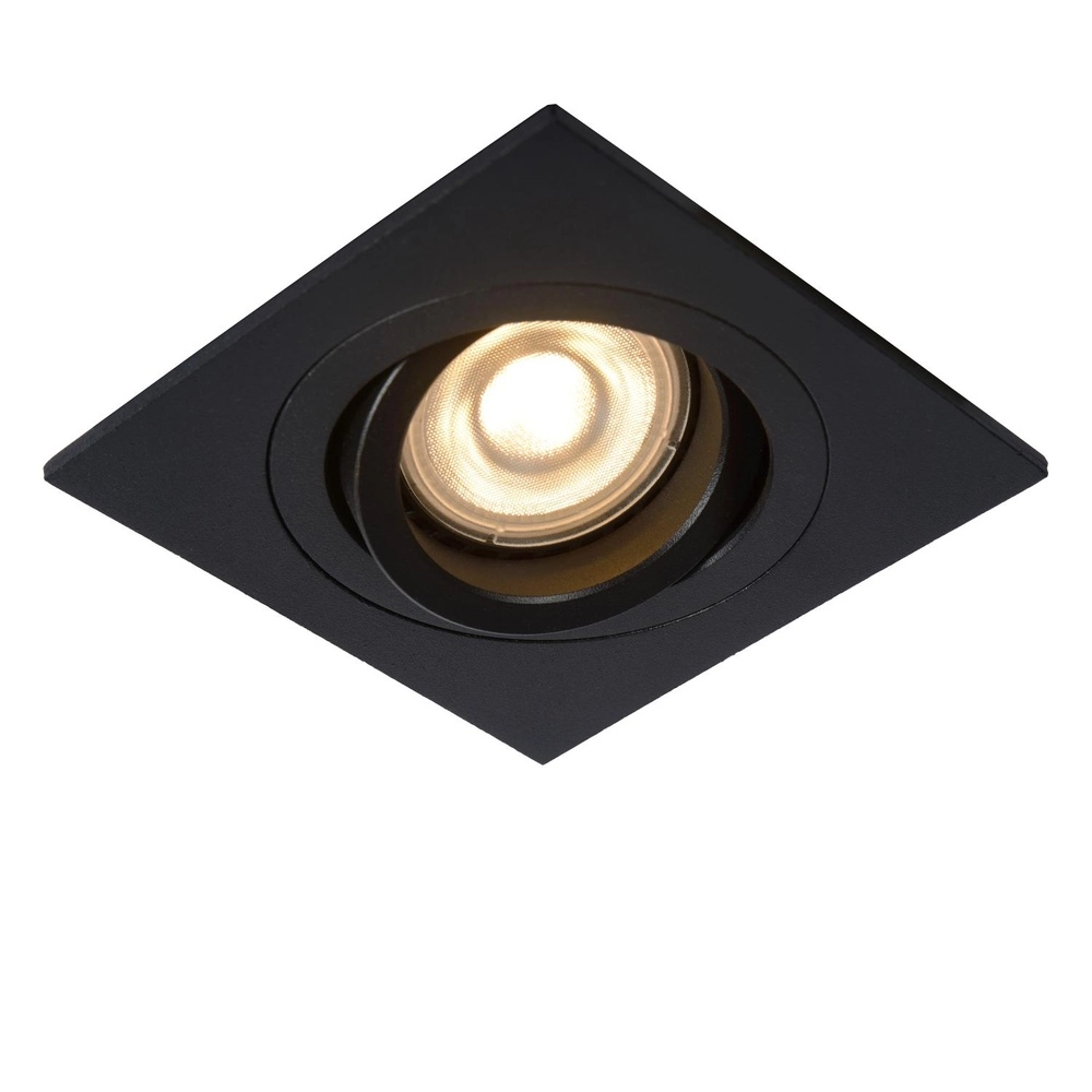 Recessed spotlight Tube Square Black Lucide 5411212221179