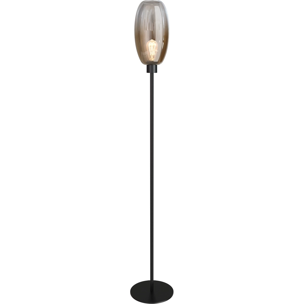Glass floor lamp Olive 1x E27 - black