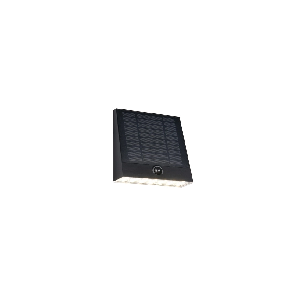 Solar wall light Alvorada Black Hybrid