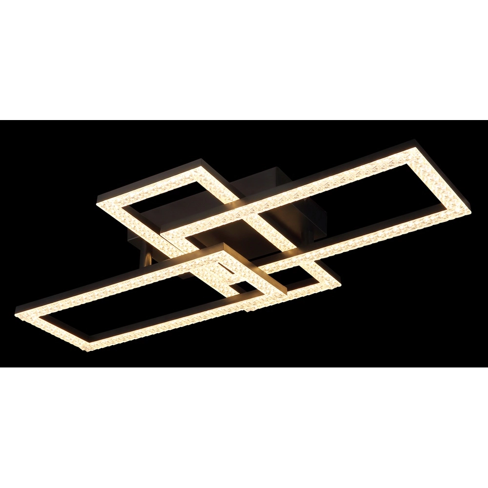 Black design ceiling lamp Sapena with crystal Globo 9007371453559