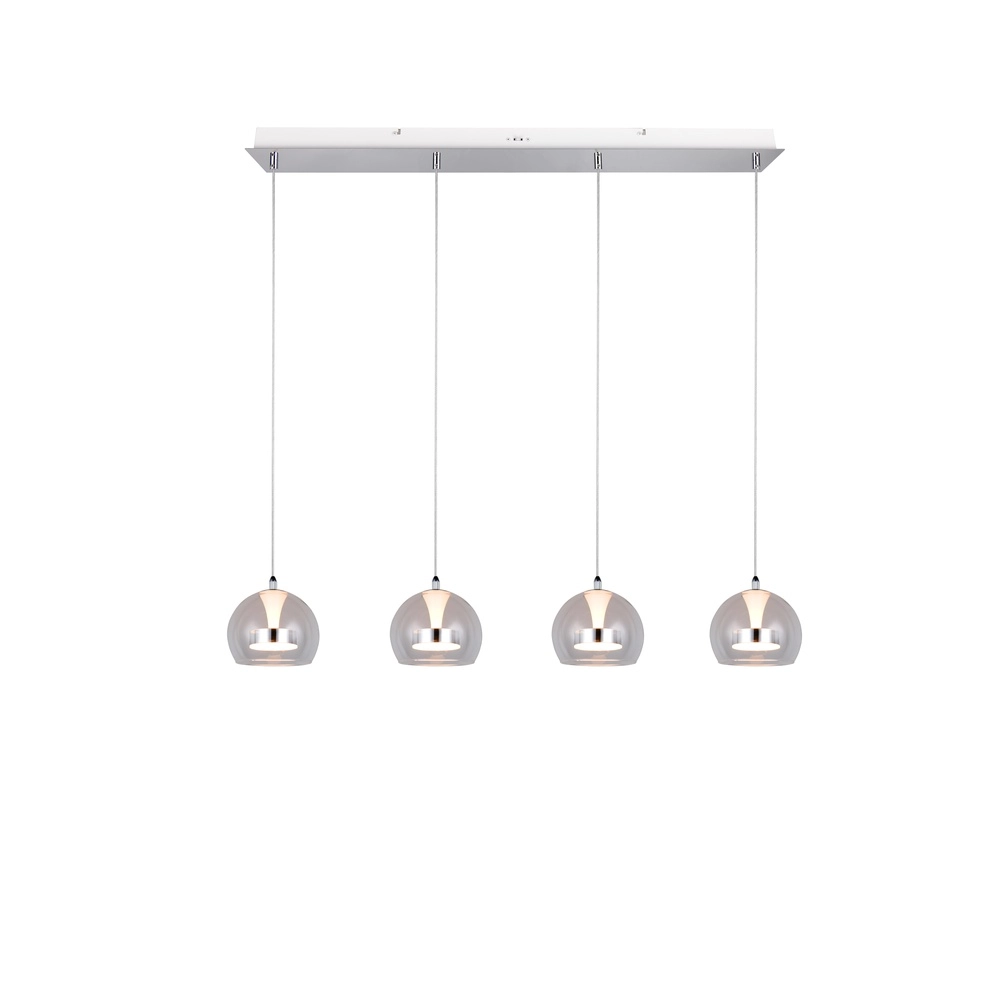 Pendant lamp Flynt 4-light chrome Trio 4017807671018