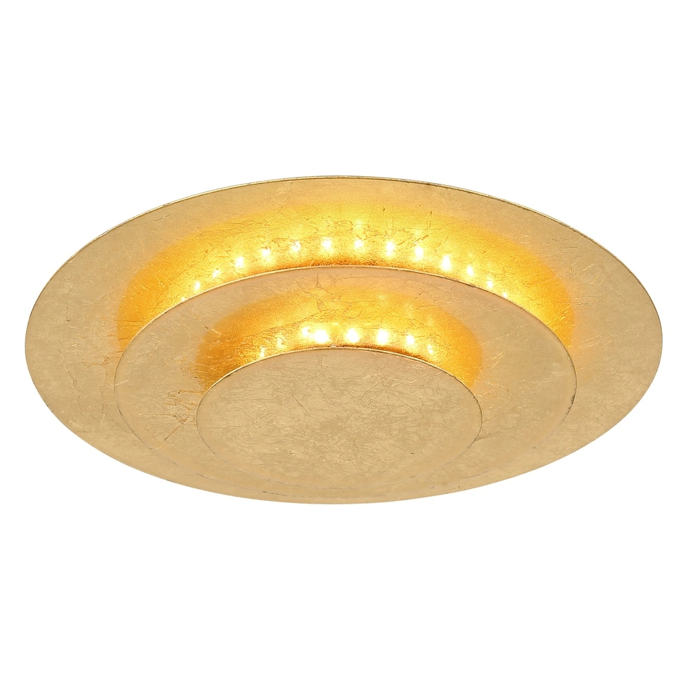 Golden ceiling lamp Heda Ø 18cm