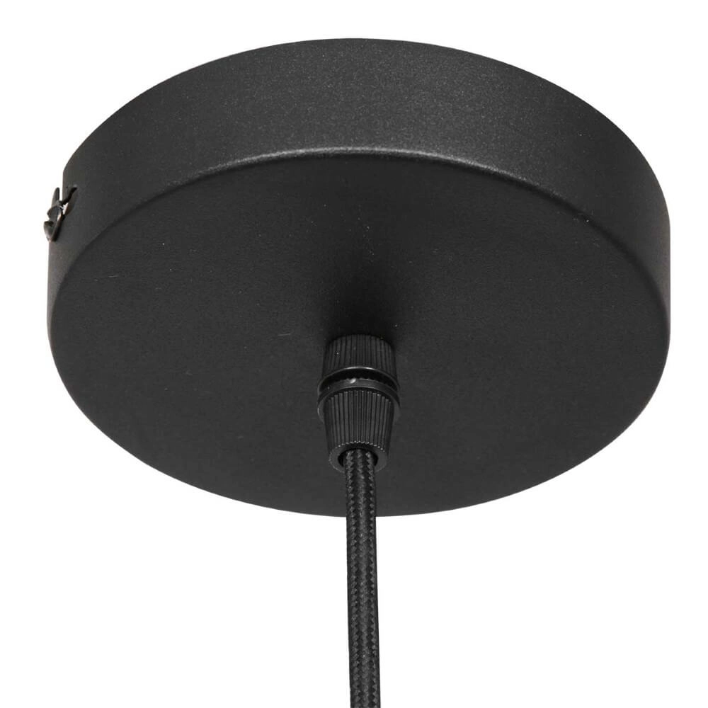 Black glass hanging lamp Bolique Ø 25cm Steinhauer 8712746166385