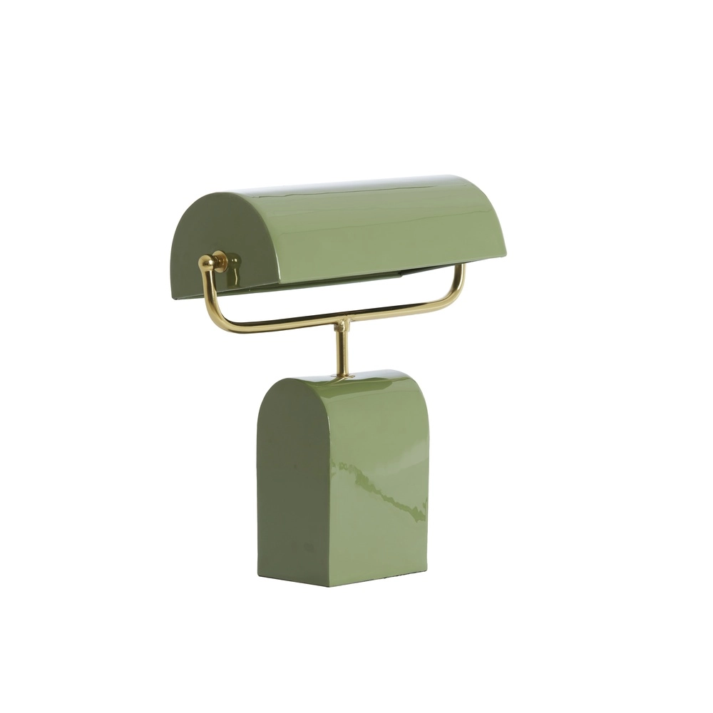 Light green desk lamp Cardona with gold - 1x E27 Light & Living 8717807816261