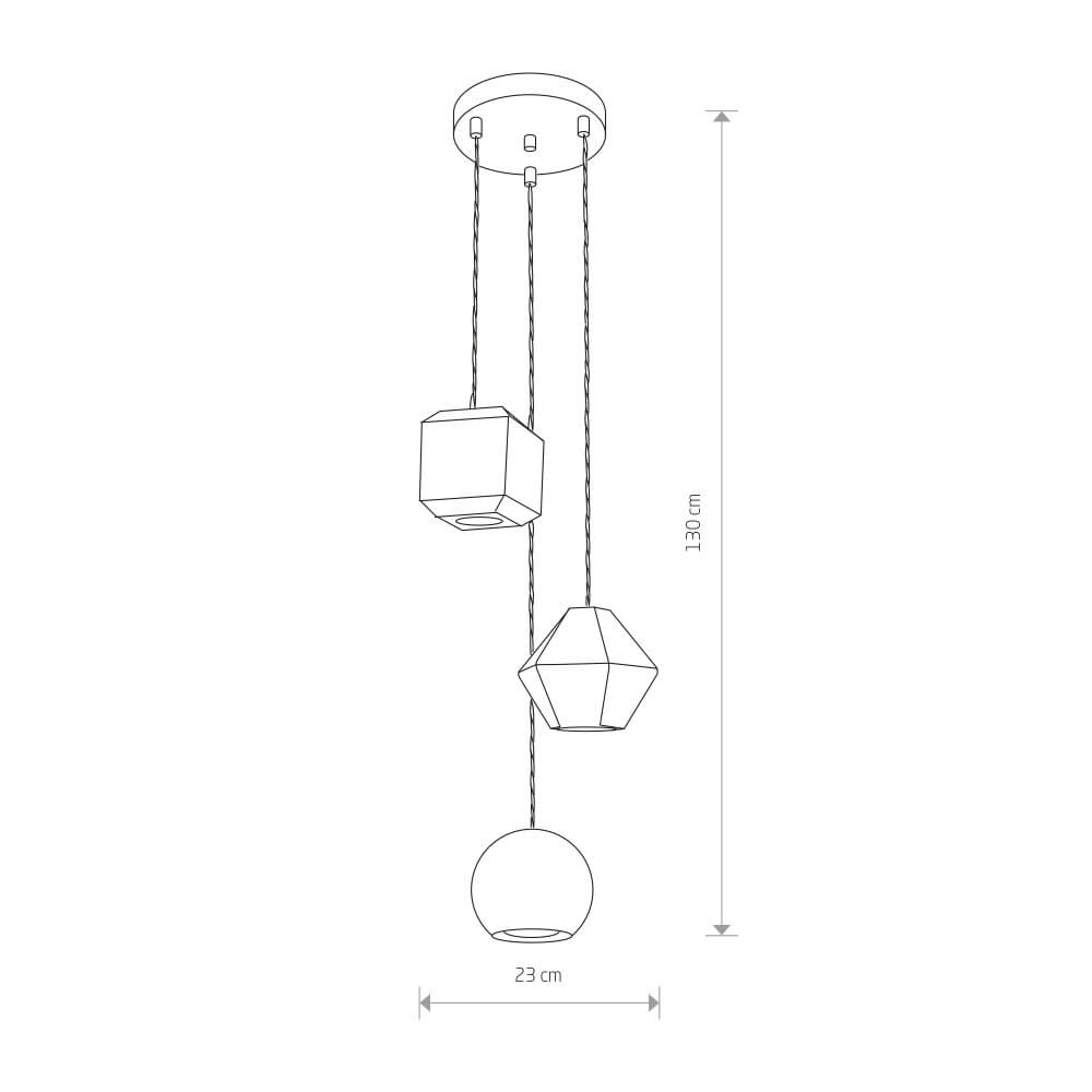 Vide hanging lamp Geometric concrete Lyora 5903139969598