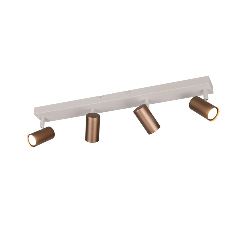 Surface-mounted spot Taryn 4-light mocha brown Trio 4017807685657