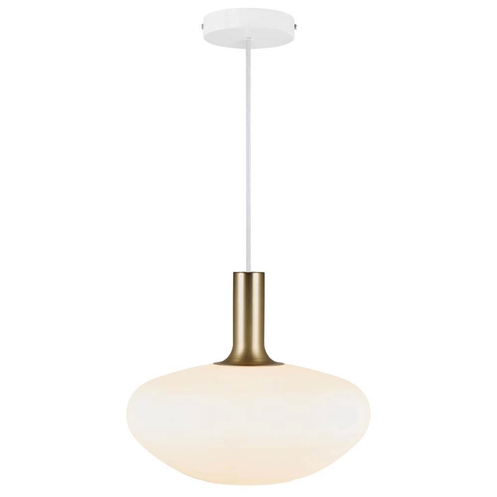 Glass pendant lamp Alton Ø 35cm white Nordlux 5704924000355